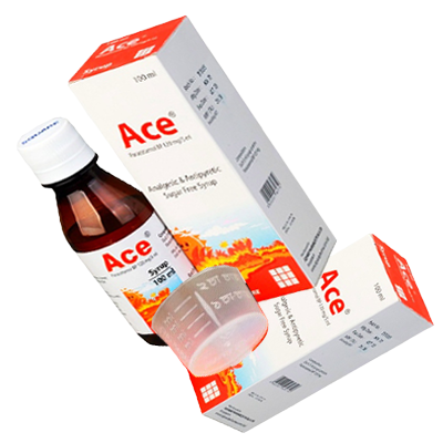 Ace syrup Indications, Ace syrup Pharmacology, Ace syrup Dosage & Administration, Ace syrup Interaction, Ace syrup Contraindications, Overdose side effects, Ace syrup Side Effects, Ace syrup Pregnancy & Lactation , Ace syrup Precautions & Warnings, Ace syrup Bangla, Ace syrup for baby, Ace syrup child dose , Ace syrup Overdose Effects, Paracetamol syrup, Ace syrup 100 ml, Ace syrup details in Bangla, Ace syrup Details, Ace syrup 60 ml price, Ace syrup 100 ml price in Bangladesh, Ace syrup for fever